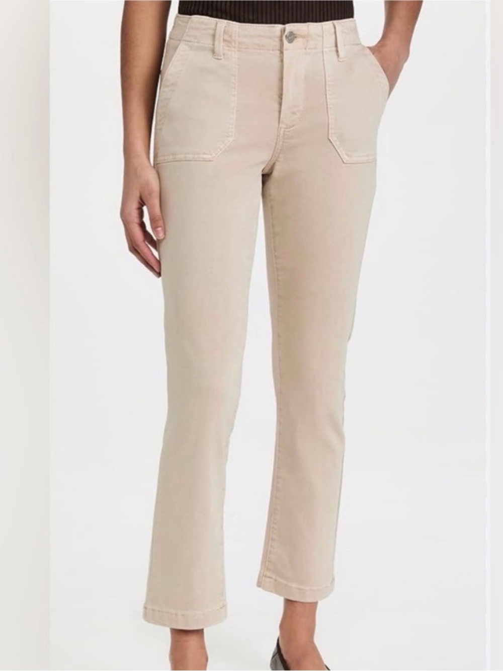 Paige Mayslie Straight Ankle Pant Mid Rose Vintage Warm Sand Sz 27 - Picture 11 of 11